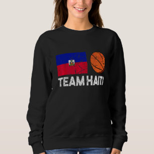 Team Haiti Haiti Haitian Flag Basketball Fan 1 Sweatshirt