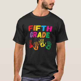 Team Handprints Back To School Fifth 5th Grade Tea T-Shirt