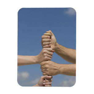 Team Hands on Bat Magnet
