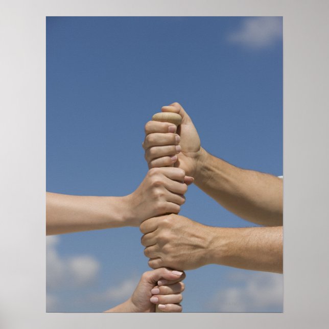 Team Hands on Bat Poster (Front)