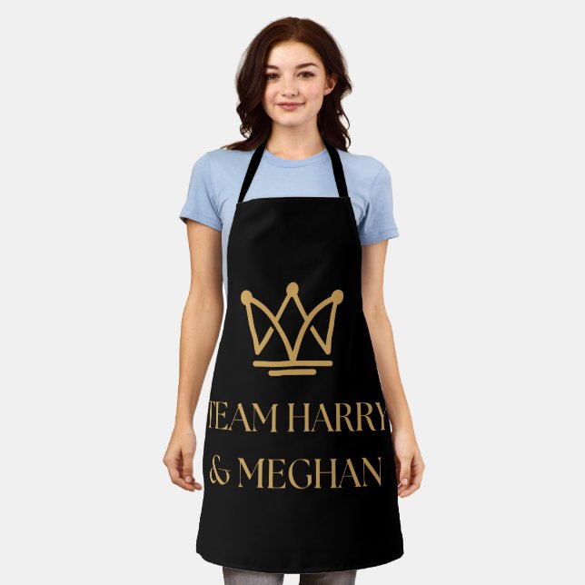 TEAM HARRY & MEGHAN WITH GOLD CROWN APRON (Worn)