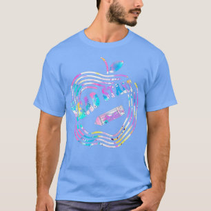 Team Head Start Tie Dye Apple Back To School T-Shirt