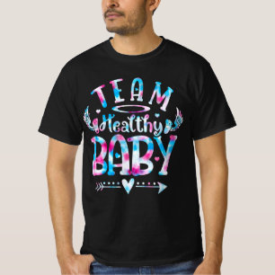 Team Healthy Baby Gender Reveal Party Pink Or Blue T-Shirt