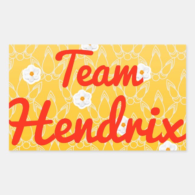 Team Hendrix Rectangular Sticker (Front)