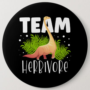 Team Herbivore Brachiosaurus Dinosaur Future Paleo 6 Cm Round Badge
