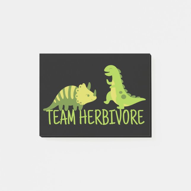 Team Herbivore Vegan Post-it Notes (Front)