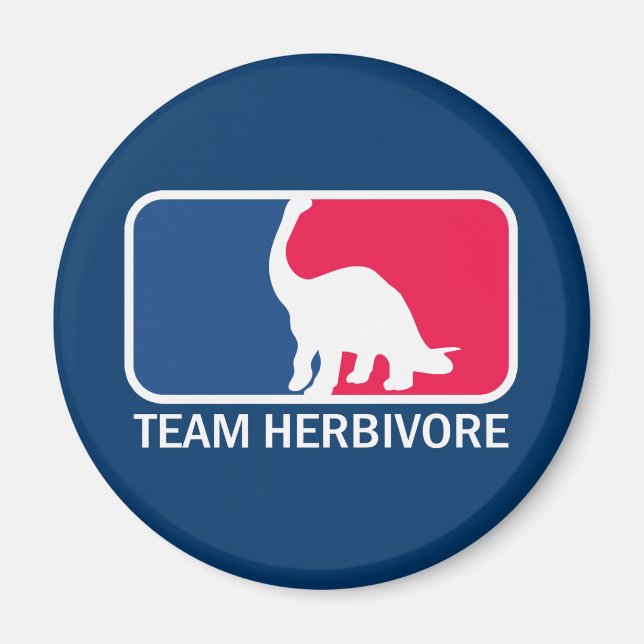 Team Herbivore Vegetarian Vegan Magnet (Front)