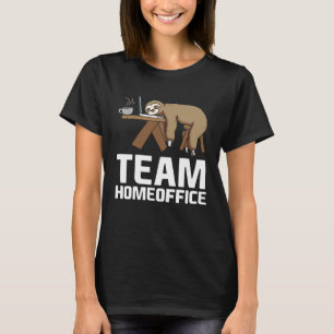 Team Home Office Sleeping Sloth Home Office 2021 T-Shirt
