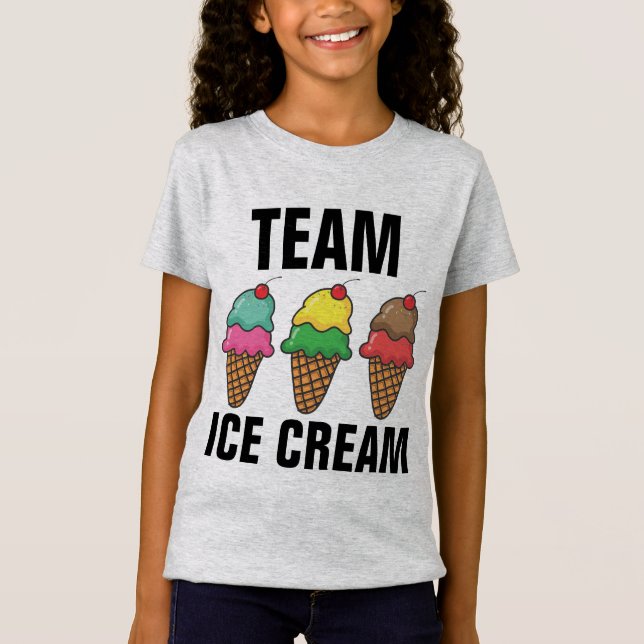 TEAM ICE CREAM Kids T-Shirts (Front)
