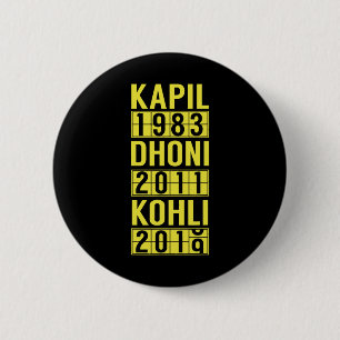 Team India Cricket Fan Jersey 6 Cm Round Badge