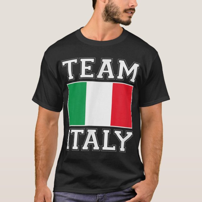 Team Italy print Italian National Country Flag Ita T-Shirt (Front)