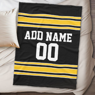 Team Jersey with Custom Name and Number Fleece Blanket