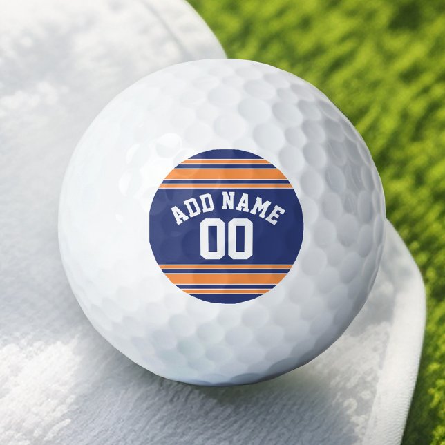 Team Jersey with Custom Name and Number Golf Balls (Add Your Name to this Personalized Golf Ball)