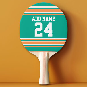 Team Jersey with Custom Name and Number Ping Pong Paddle