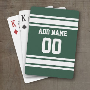 Team Jersey with Custom Name and Number Playing Cards