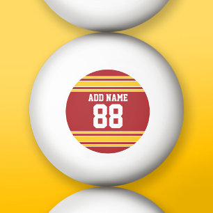 Team Jersey with Name and Number Ping Pong Ball