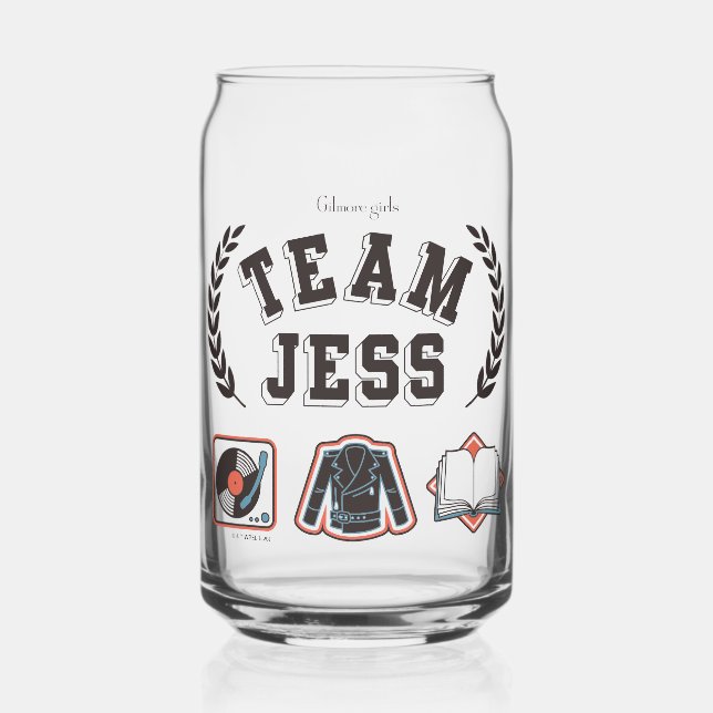 Team Jess Gilmore Girls Design Can Glass (Front)