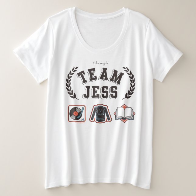 Team Jess Gilmore Girls Design Plus Size T-Shirt (Design Front)