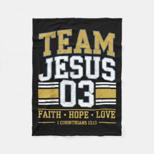 Team Jesus 03 Christian Faith Teen Girl Toddler Yo Fleece Blanket