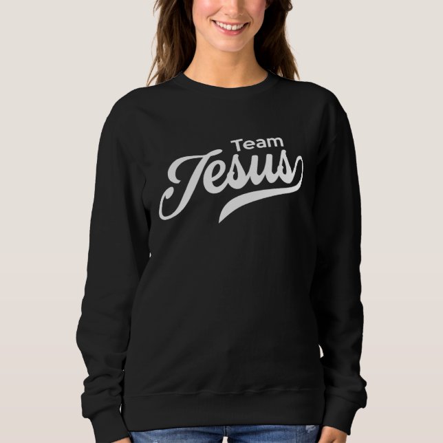 Team Jesus Cute Christian Religious Christmas Gif Sweatshirt (Front)