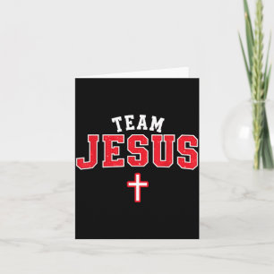Team Jesus - Funny Christian Cross Emblem Faith St Card
