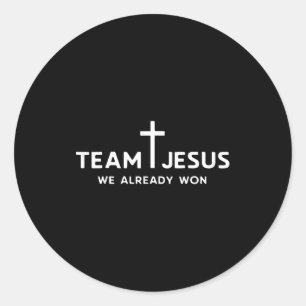 Team Jesus Matching Christian Group Couple Friends Classic Round Sticker