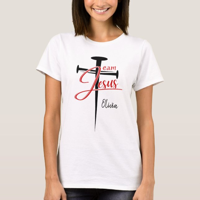  "Team Jesus" personalised T-shirt (Front)