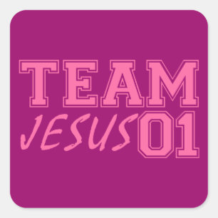 Team Jesus Square Sticker