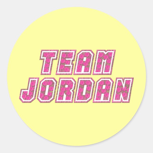 Team Jordan Classic Round Sticker (Front)