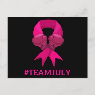 TEAM JULY Breast Cancer Awareness Premium T-Shirt7 Postcard