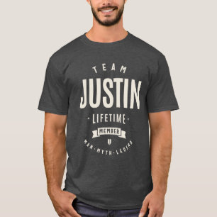 Team Justin Lifetime Member Justin Name T-Shirt