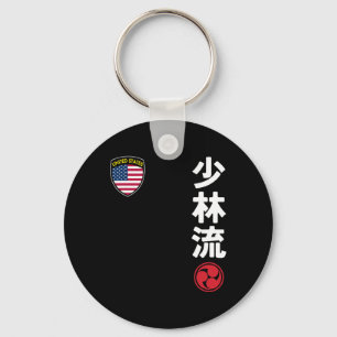 Team Karate Shorin Ryu Usa Flag Japanese Martial A Key Ring