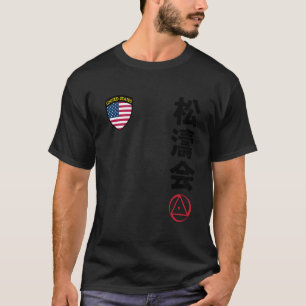 Team Karate Shotokai USA Flag Kanji Japanese Marti T-Shirt