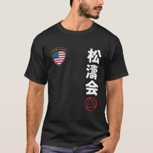 Team Karate Shotokai USA Flag Kanji Japanese Marti T-Shirt