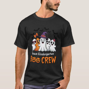 Team Kindergarten Boo Crew Halloween Teacher Stude T-Shirt