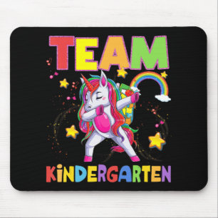 Team Kindergarten Dabbing Unicorn Back To School G Mouse Pad