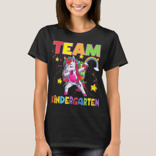 Team Kindergarten Dabbing Unicorn Back To School G T-Shirt