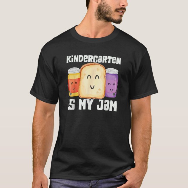 Team Kindergarten Is My Jam Teacher Student Cute T-Shirt (Front)