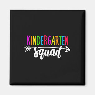 Team Kindergarten Squad Tee Teacher Byck To School Magnet