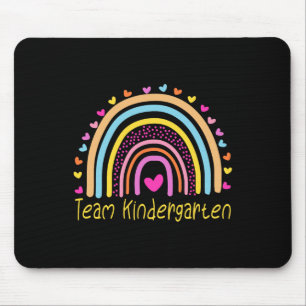 Team Kindergarten Teacher Rainbow Mouse Pad