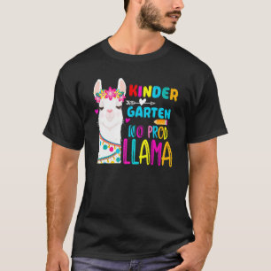 Team Kindergarten Teacher Rainbow No Prob Llama 10 T-Shirt