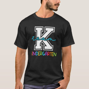 Team Kindergarten Team K Elementary Teacher Back T T-Shirt