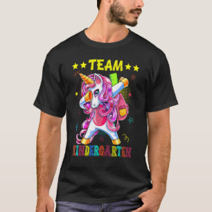 Team Kindergarten Unicorn Student Teacher Back To T-Shirt