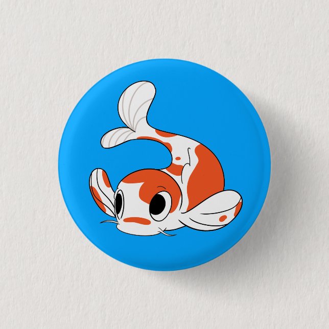 Team Koi button - blue (Front)