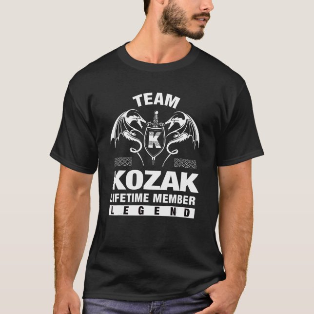 Team Kozak Lifetime Member   T-Shirt (Front)