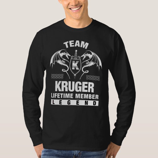 Team Kruger Lifetime Member T-Shirt (Front)