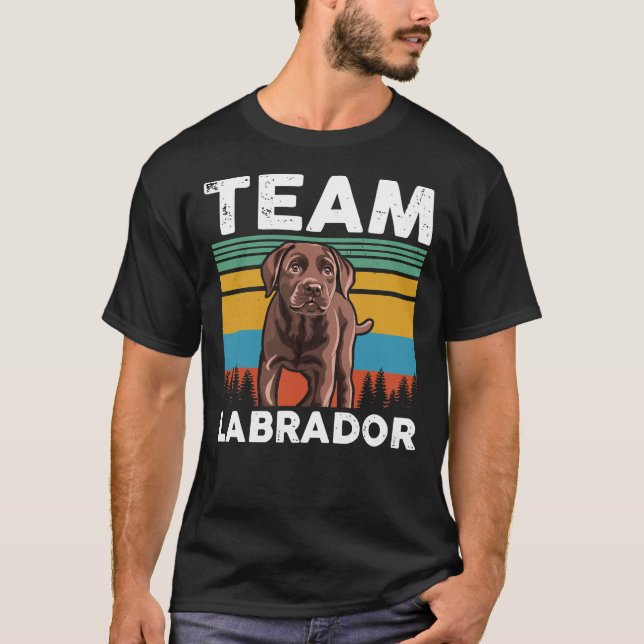 Team Labrador Retriever Dog T-Shirt (Front)