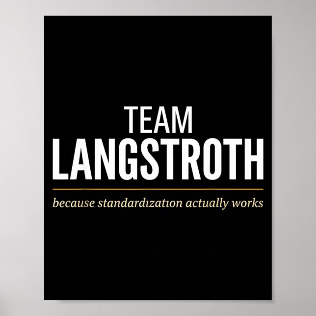 Team Langstroth Hive Type Beekeeper Identity Poster (Front)