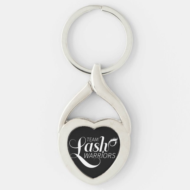 Team Lash Warriors Key Ring Heart (Front)