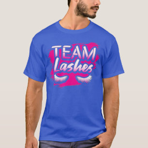 Team Lashes Gender Reveal Baby Shower Party Stache T-Shirt